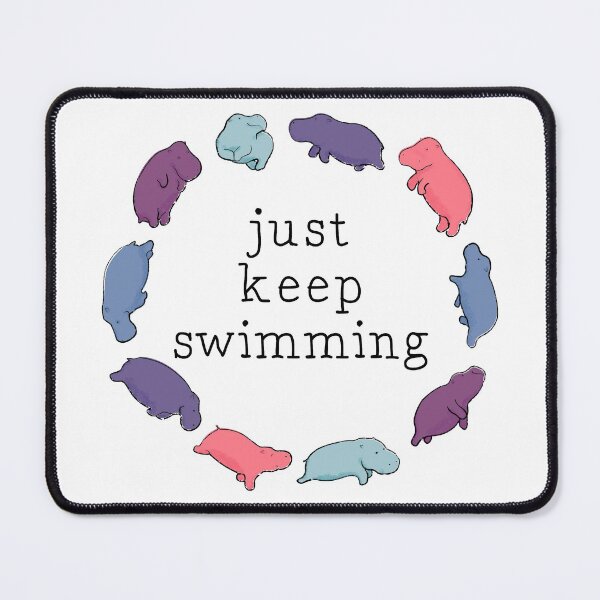 Item preview, Just Keep Swimming Hippos designed and sold by kjeppson.