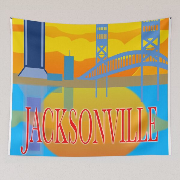 Item preview, Jacksonville Skyline Beside The St. John River Graphic designed and sold by EdwardMonet.