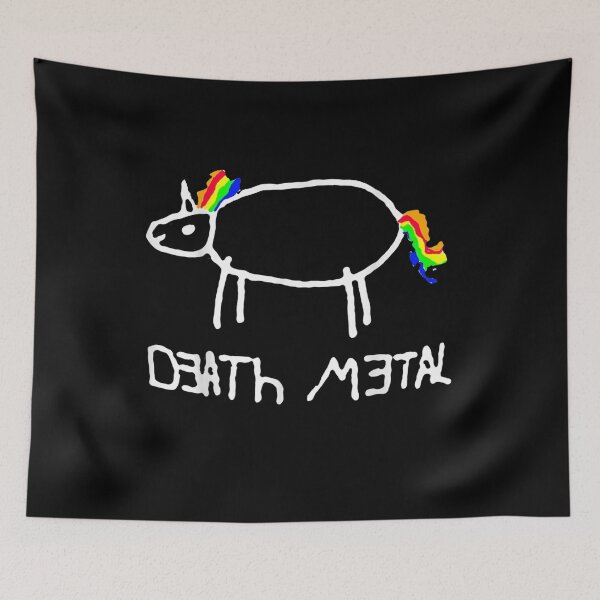 Item preview, Unicorn Death Metal Heavy Metal Black Metal Fun Design designed and sold by jodyjaim.