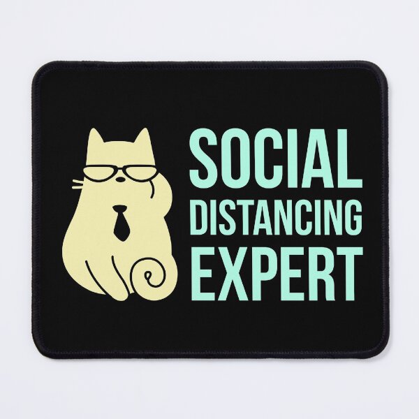 Item preview, Social Distancing Expert Cat With Glasses - Funny Introvert designed and sold by AnyKitty.