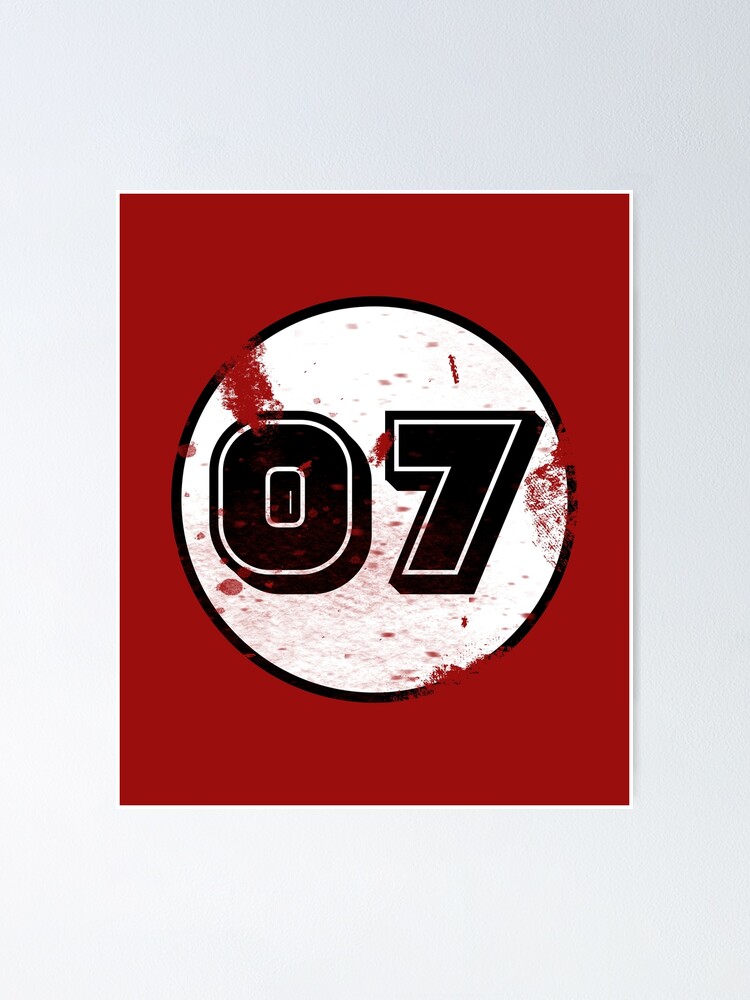 "Vintage Classic Retro 07 Racing Number" Poster for Sale by KevBrettArt