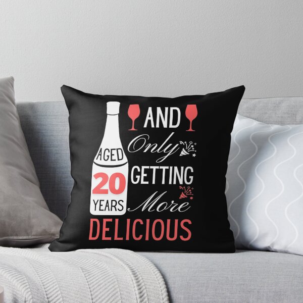 Item preview, 20th birthday gift or greeting for wine lovers only getting more delicious with age designed and sold by yennyz.