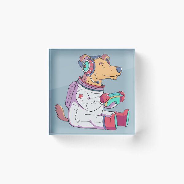 Item preview, Cute Gamer Animal Cartoon // Space Dog Gamer designed and sold by SLAG-Creative.