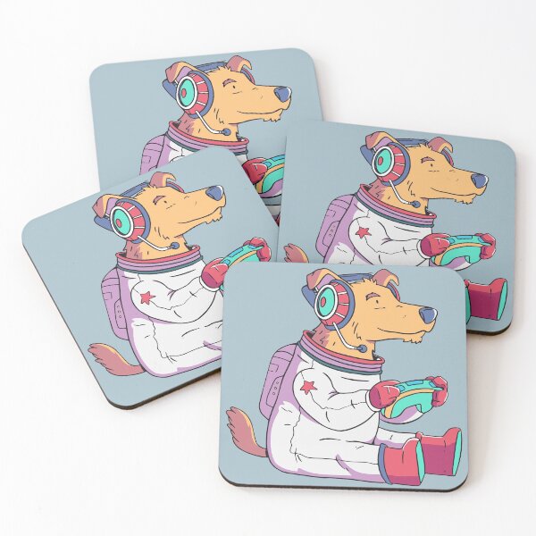 Item preview, Cute Gamer Animal Cartoon // Space Dog Gamer designed and sold by SLAG-Creative.