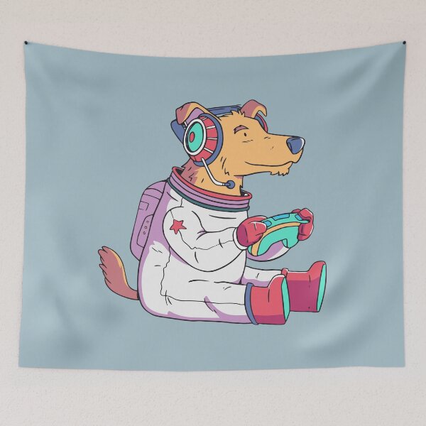 Item preview, Cute Gamer Animal Cartoon // Space Dog Gamer designed and sold by SLAG-Creative.