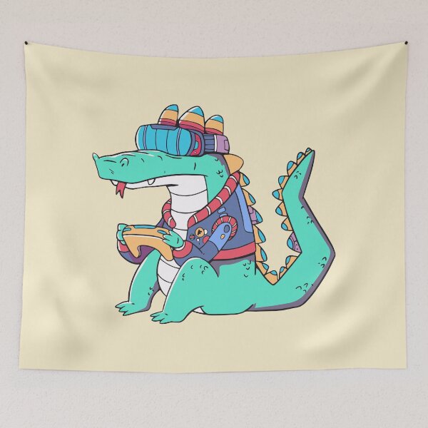 Item preview, Cute Gamer Animal Cartoon // Alligator Gamer designed and sold by SLAG-Creative.
