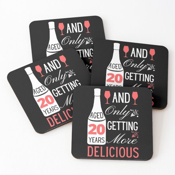 Item preview, 20th birthday gift or greeting for wine lovers only getting more delicious with age designed and sold by yennyz.