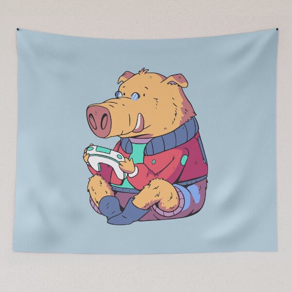 Item preview, Cute Gamer Animal Cartoon // Warthog Gamer designed and sold by SLAG-Creative.
