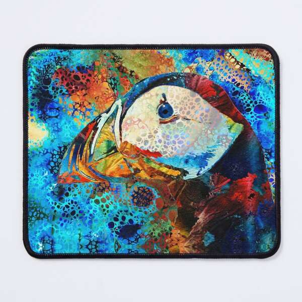 Item preview, Puffin Bird Art - Colorful Beach Wildlife - Sharon Cummings designed and sold by Sharon Cummings Art.
