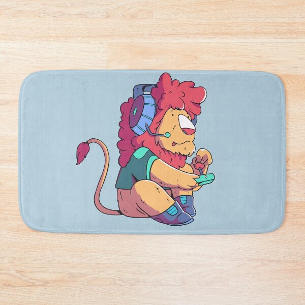 Item preview, Cute Gamer Animal Cartoon // Lion Gamer designed and sold by SLAG-Creative.