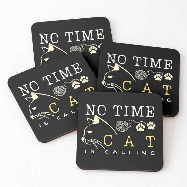 Item preview, No Time The Cat Is Calling - cat lover designed and sold by der-faun.