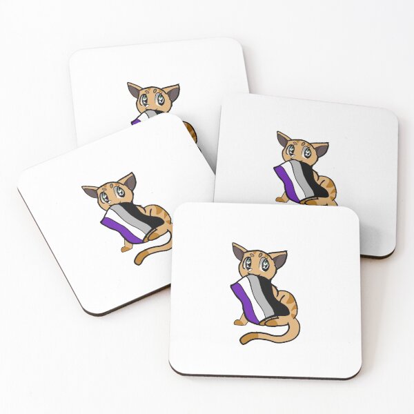Item preview, Ace pride ginger cat designed and sold by Dollymeds.