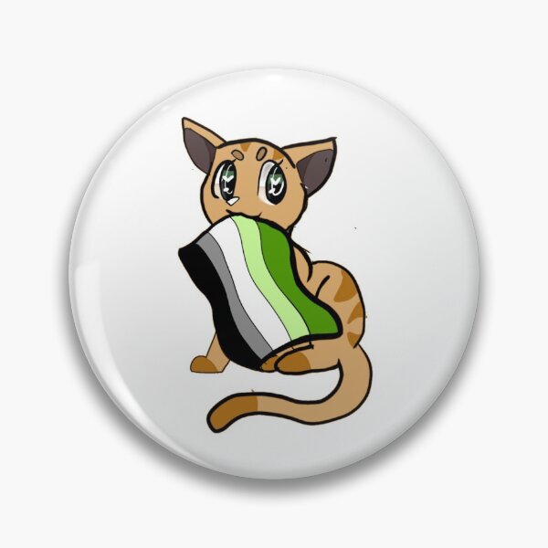 Item preview, Aromantic ginger pride cat designed and sold by Dollymeds.