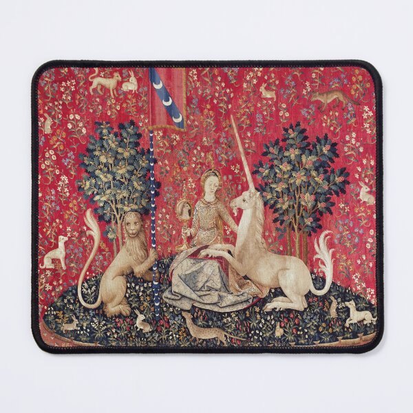 Item preview, Lady and Unicorn Medieval Tapestry Five Senses - Sight designed and sold by VintageArchive.