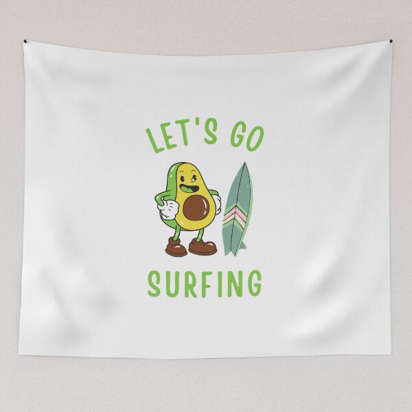Item preview, Funny Avocado Surfing - Let's Go Surfing designed and sold by HDTees4U.