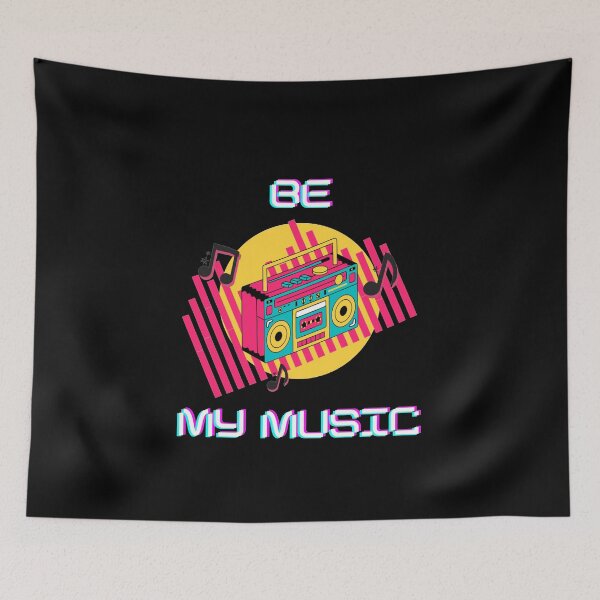 Item preview, Music design with pink retro with a quote "BE MY MUSIC". designed and sold by THEPURITYSTAR.
