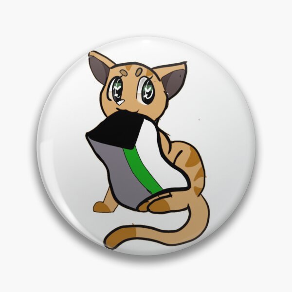 Item preview, Demiromantic ginger pride cat designed and sold by Dollymeds.
