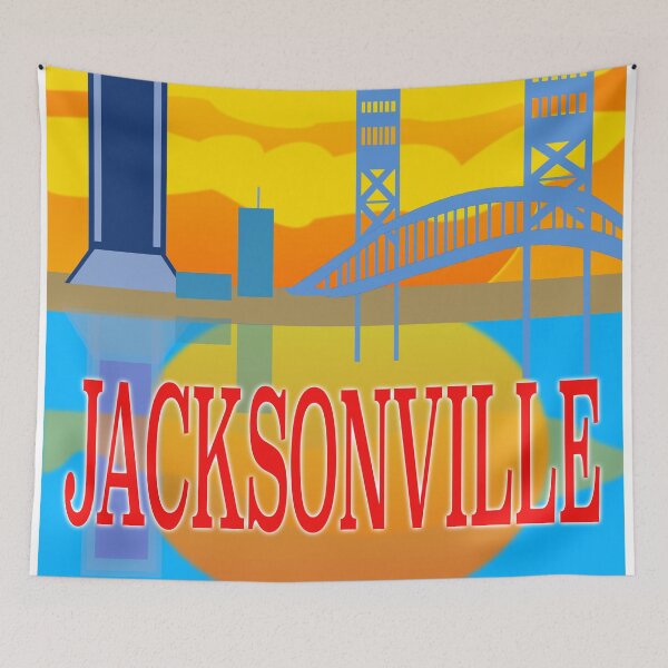 Item preview, Sunny Jacksonville Skyline Beside The St. John River Graphic designed and sold by EdwardMonet.