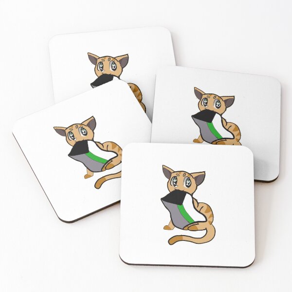 Item preview, Demiromantic ginger pride cat designed and sold by Dollymeds.