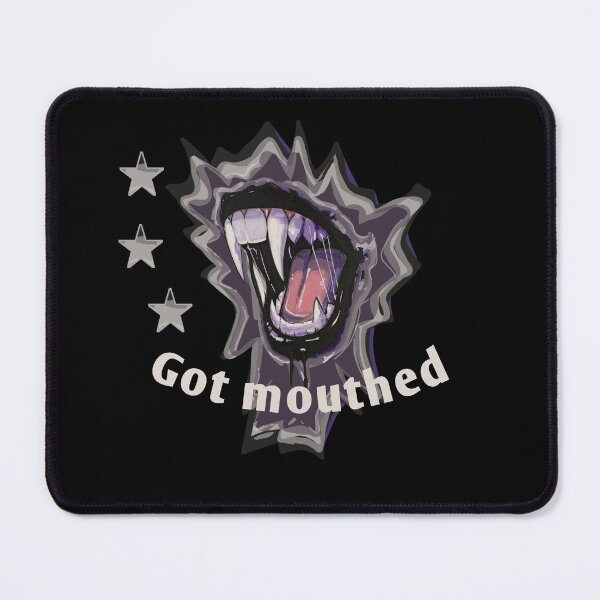 Item preview, got mouthed! big zombie mouth black and white designed and sold by vibeno1.