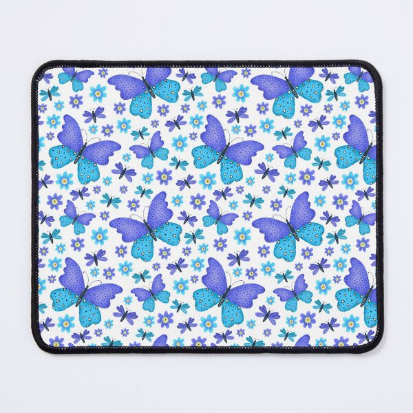 Item preview, Purple/blue butterfly and flower pattern designed and sold by Zendays.