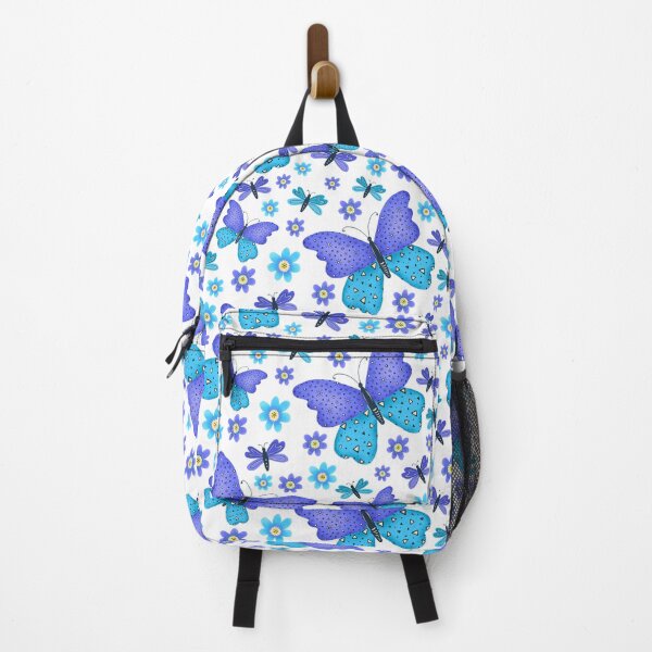 Item preview, Purple/blue butterfly and flower pattern designed and sold by Zendays.