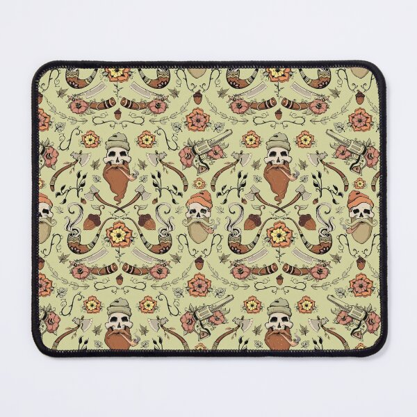 Item preview, Yellow Beared Skulls Pattern designed and sold by Amanda Irene.