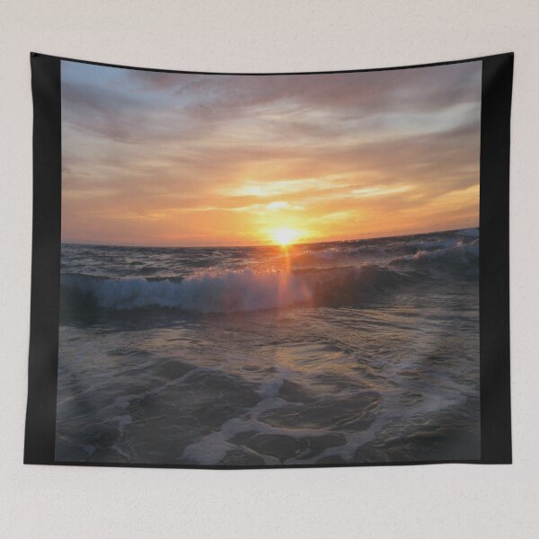 Item preview, Sunset on the Stormy Ocean Waves designed and sold by czavonarola.