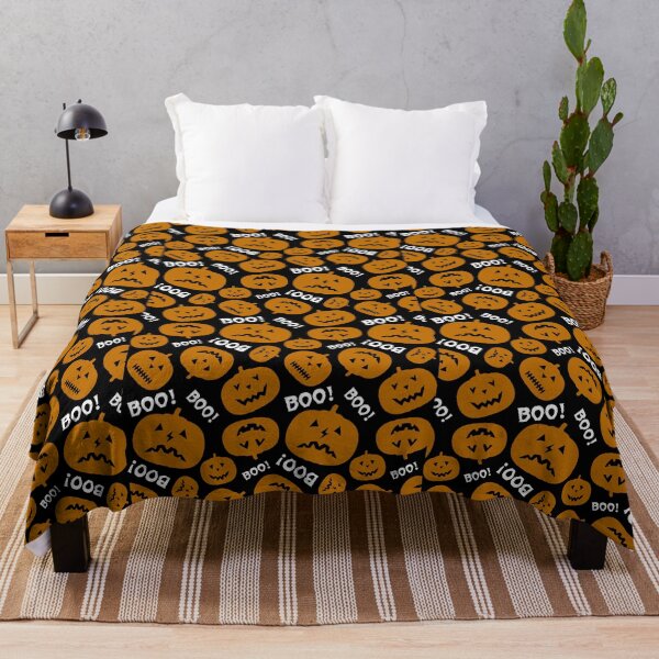 Item preview, Pumpkin faces halloween pattern designed and sold by urban-color.