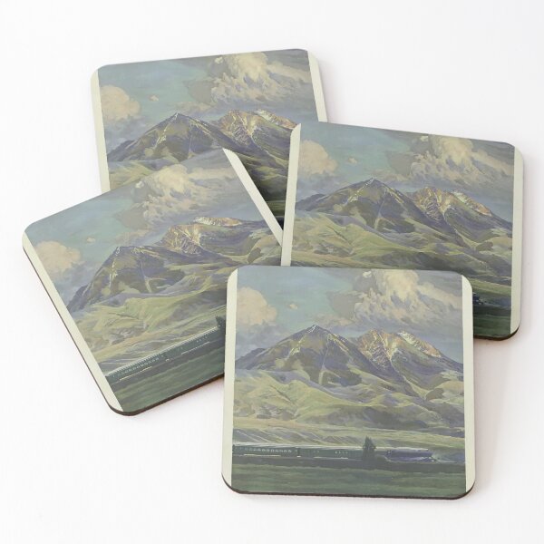 Item preview, Montana Mountain Train Illustration Postcard designed and sold by xostarboyxo.
