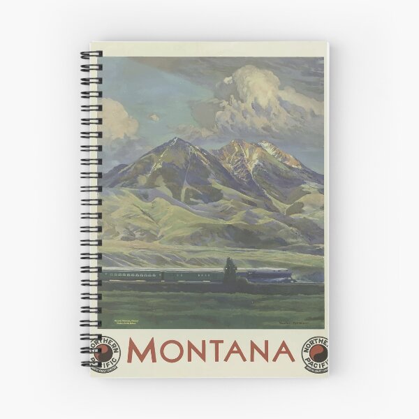 Item preview, Montana Mountain Train Illustration Postcard designed and sold by xostarboyxo.