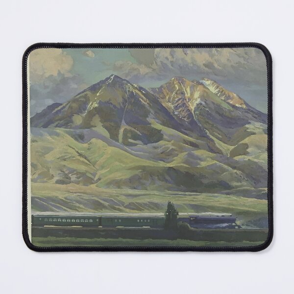 Item preview, Montana Mountain Train Illustration Postcard designed and sold by xostarboyxo.