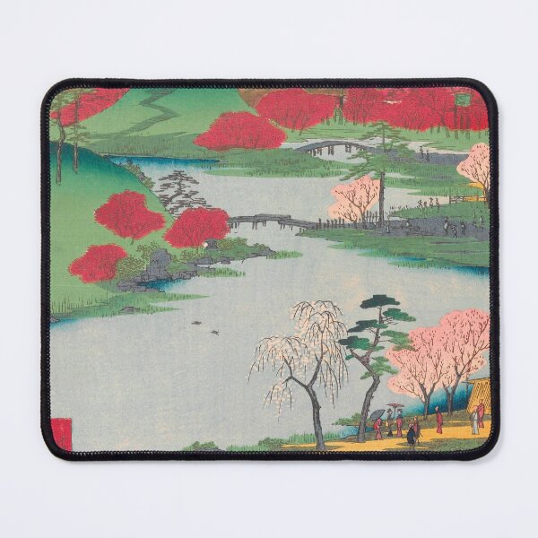 Item preview, Spring Shrine Garden Vintage Ukiyo-e Japanese Art designed and sold by VintageArchive.