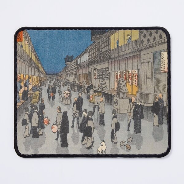 Item preview, Night of Saruwaka-machi Vintage Ukiyo-e Japanese Art designed and sold by VintageArchive.