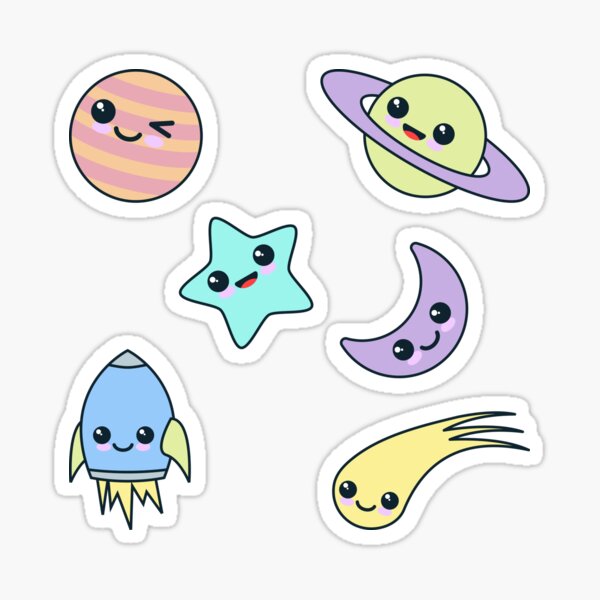 Kawaii Space Pack Sticker
