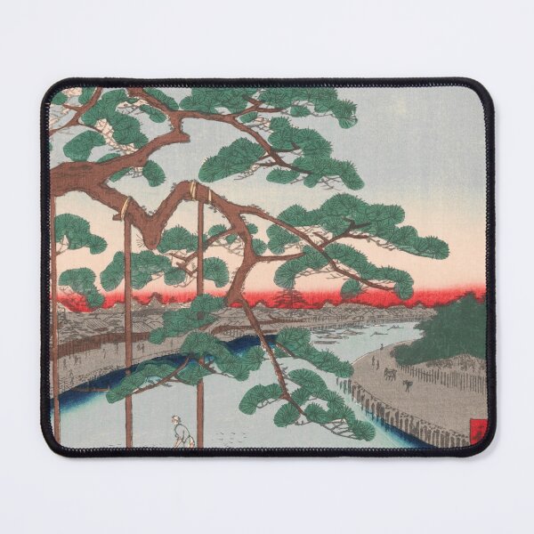 Item preview, Five Pines at Onagi Canal Vintage Ukiyo-e Japanese Art designed and sold by VintageArchive.