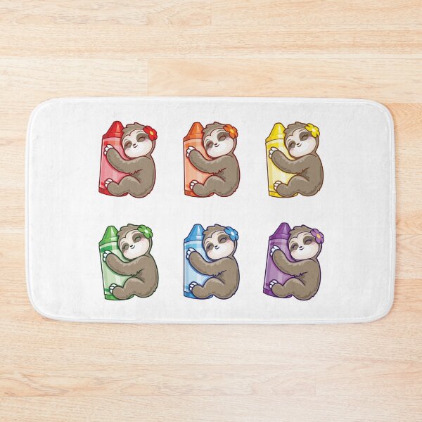 Item preview, Cray on Colors Kawaii Sloth 6 sticker pack designed and sold by pablomendoza.