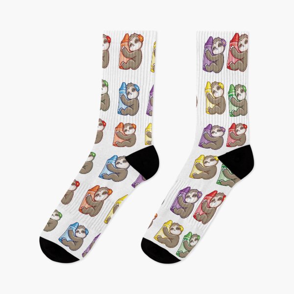 Item preview, Cray on Colors Kawaii Sloth 6 sticker pack designed and sold by pablomendoza.