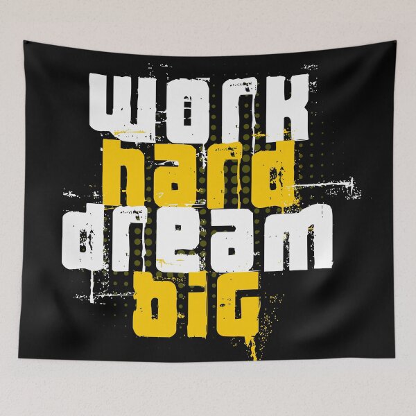 Item preview, Work hard dream big, morivation typography design. designed and sold by Slavic1991.