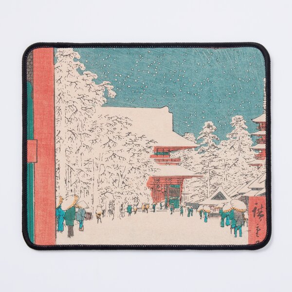 Item preview, Kinryuzan Temple Snow Scene Vintage Ukiyo-e Japanese Art designed and sold by VintageArchive.