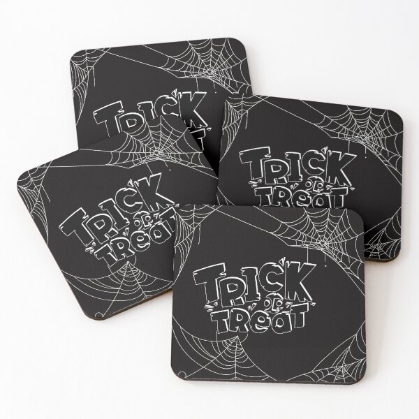 Item preview, Trick or Treat Text Caught in Cobweb Black designed and sold by WearWolfDesigns.