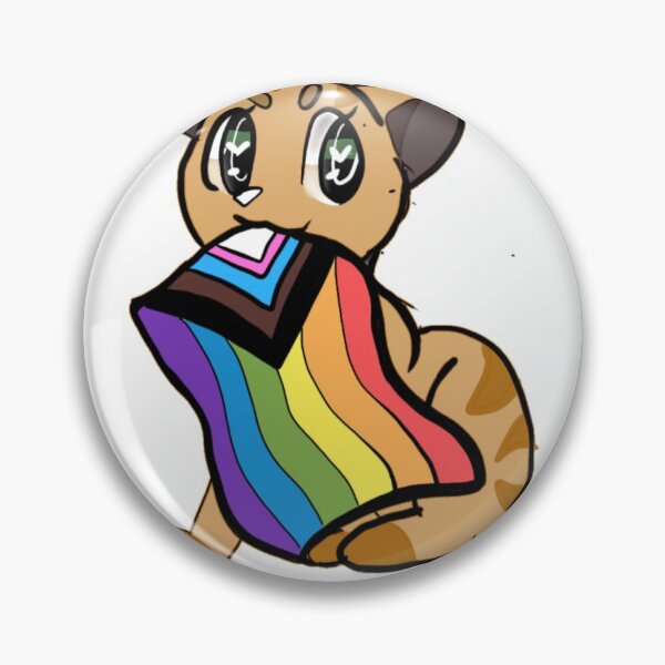 Item preview, Ginger progress pride cat  designed and sold by Dollymeds.