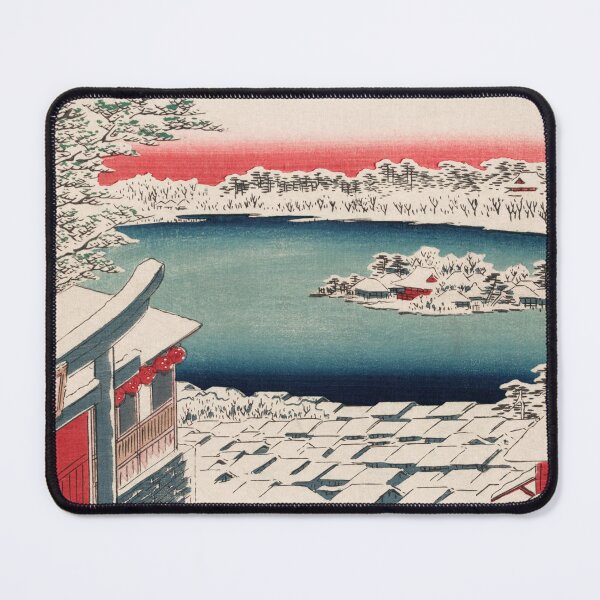 Item preview, Hilltop Snow View Vintage Ukiyo-e Japanese Art designed and sold by VintageArchive.