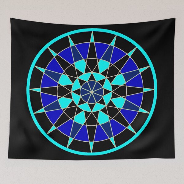 Item preview, Blue compass Geometric artwork designed and sold by geometric01MG.