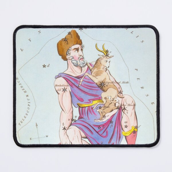 Item preview, Antique Auriga Constellation Map designed and sold by VintageArchive.