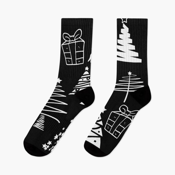 Item preview, Christmas Trees Come In All Shapes And Sizes (black and white version) designed and sold by CherryDamzel.