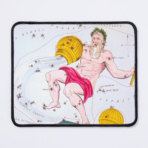 Item preview, Antique Constellation Map of Aquarius, Piscis Austrinus, Globus Aerostaticus designed and sold by VintageArchive.