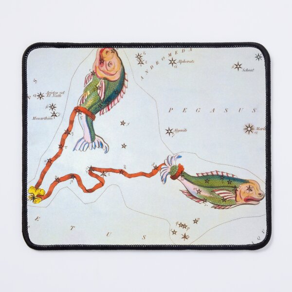 Item preview, Antique Pisces Constellation Map designed and sold by VintageArchive.