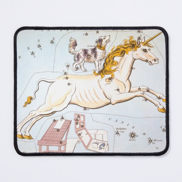 Item preview, Antique Constellation Map of Monoceros (unicorn), Canis Minor (little dog) designed and sold by VintageArchive.