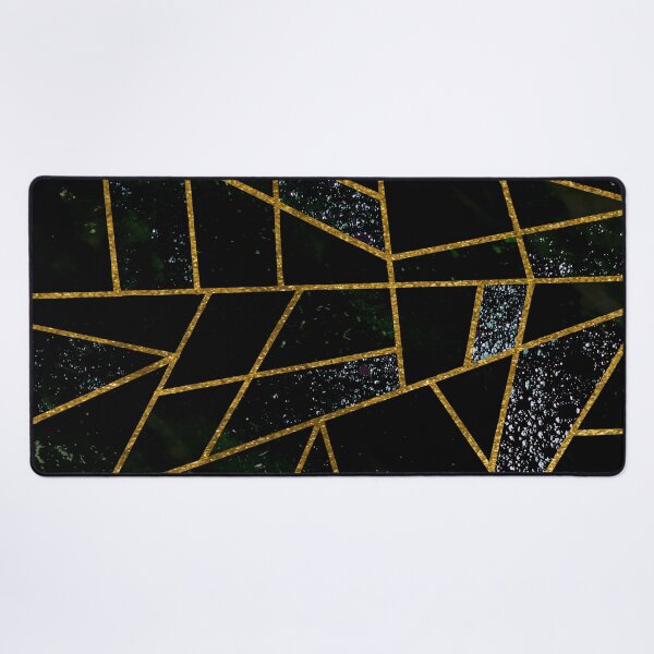 Item preview, Abstract #438 Gold, Onyx, Blue & Green designed and sold by Rockett Graphics.